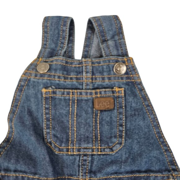Babies 12M Blue Jean Western Farm Outdoor Cute One Piece Jumper Overalls LEE - Picture 2 of 16